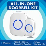 stay connected with a 1000 feet range - sadotech's baby blue wireless doorbell with led flash logo