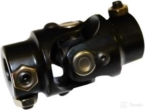 img 1 attached to 🔧 High-performance 3/4-inch DD to 3/4-inch DD Universal Black Steel Steering U Joint by DEMOTOR