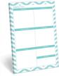 organize your week with 321done blank week planning pad - 50 sheets - made in usa - chevron teal design logo