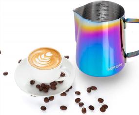 img 2 attached to 600Ml (20Oz) Stainless Steel Milk Frothing Pitcher For Coffee Cappuccino Latte Art Barista With Decorating Pen - Colorful.