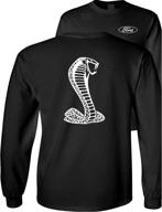 american shelby ford mustang white snake long sleeve t-shirt, f&b logo