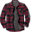 cqr men's all cotton quilted lined shirt jacket, soft brushed flannel outdoor shirt jacket logo
