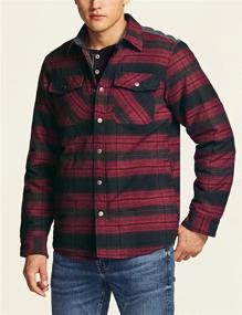img 2 attached to CQR Men'S All Cotton Quilted Lined Shirt Jacket, Soft Brushed Flannel Outdoor Shirt Jacket