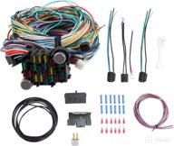 🔌 wiring harness kit - wztepeng 21 circuit long wires 17 fuses, standard color, compatible with chevrolet, ford, chrysler, gm hot rod rat rod logo