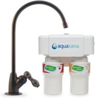 🚰 aquasana 2-stage under sink water filter system - claryum filtration for kitchen counter - eliminates 99% chlorine - oil-rubbed bronze faucet - aq-5200.62″ logo