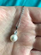 img 1 attached to Elegant Women's 925 Sterling Silver Freshwater Cultured Pearl Pendant Necklace by JO WISDOM Jewelry: A Timeless Piece for Women and Girls review by Michele Smith