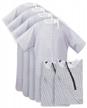 6 pack of unisex cotton blend hospital gowns by oakias - extra large patient robes, 45" long and 61" wide for maximum comfort logo