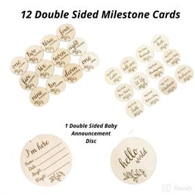 img 1 attached to 👶 Kozy Home Decor Baby Milestone Keepsake Box: 12 Double Sided Cards, Birth Announcement, Closet Dividers, Growth Chart