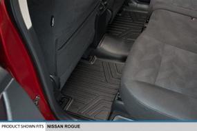 img 3 attached to 🚗 MAXLINER All Weather Custom Fit 2nd Row Black Floor Mat Liner Set for 2014-2020 Nissan Rogue (excluding Rogue Select and Rogue Sport Models)