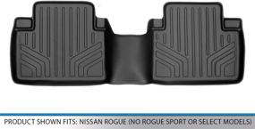 img 2 attached to 🚗 MAXLINER All Weather Custom Fit 2nd Row Black Floor Mat Liner Set for 2014-2020 Nissan Rogue (excluding Rogue Select and Rogue Sport Models)