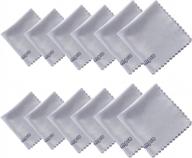 12-pack microfiber cleaning cloth for camera lens, glass & more - 4/4.75/6 inch (assorted size) logo