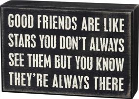 img 3 attached to Wood Box Sign 6" X 4"" Good Friends Primitives By Kathy 17423