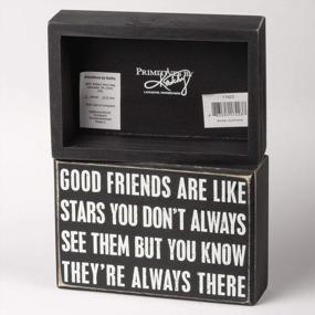 img 2 attached to Wood Box Sign 6" X 4"" Good Friends Primitives By Kathy 17423