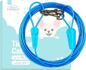 img 4 attached to 🐾 Colorful Reflective Tie Out Cable for Small Dog - Up to 35 lbs, 20ft by EVERBRIT