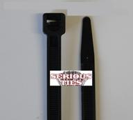 premium black uv resistant cable ties 🔒 - 8 inch length, 120lb tensile strength (100 pack) logo