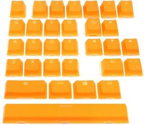 img 3 attached to Orange Rubber Double-Shot Keycap Set With Backlight Compatibility, 31 Keys, Rubber Coated