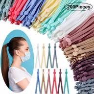 🌈 200 pieces adjustable anti-slip earloop buckle straps face cover elastic band cord with adjustable buckle for diy crafts lanyard earmuff rope jewelry sewing making supply (soft colors) logo