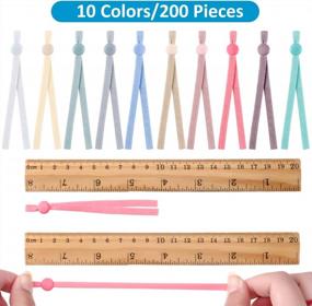 img 3 attached to 🌈 200 Pieces Adjustable Anti-Slip Earloop Buckle Straps Face Cover Elastic Band Cord with Adjustable Buckle for DIY Crafts Lanyard Earmuff Rope Jewelry Sewing Making Supply (Soft Colors)