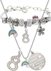 img 4 attached to 🎁 Exquisite Birthday Gifts: Necklace Years Bracelet for Girls - Delightful Jewelry Collection by Necklaces & Pendants