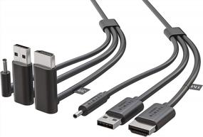 img 4 attached to Рюкзачный кабель VR 3-в-1 для HP Z, HTC Vive — 1 метр HDMI+USB+DC Linkbox и подключение гарнитуры (черный)