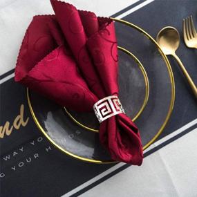 img 2 attached to Silver Alloy Napkin Rings Set Of 12 - Attractive Glossy Metal Buckles For Elegant Table Setting At Weddings, Parties, Holidays & Family Gatherings.