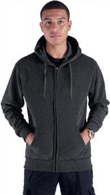 img 4 attached to Stay Warm And Stylish With Our Men'S Zip Up Fleece Lined Cotton Plaid Hoodies - Perfect For Athletic Sports!