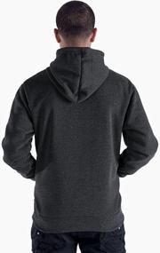 img 3 attached to Stay Warm And Stylish With Our Men'S Zip Up Fleece Lined Cotton Plaid Hoodies - Perfect For Athletic Sports!