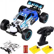 dodomagxanadu remote control rc car, 1:18 2wd monster truck high speed racing toy for boys and girls gifts kids (black blue) logo