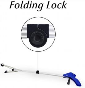 img 2 attached to 🗑️ 2-Pack Foldable Long Arm Reacher Grabber with Suction Cup Grip - Handy Trash Pickup Tool