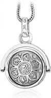 925 sterling silver rotating charm pendant for women men buddhism wisdom mercy gift logo