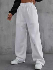 img 1 attached to Women'S Joggers Sweatpants With Pockets | High Waist Baggy Straight Leg | Floerns Casual Drawstring