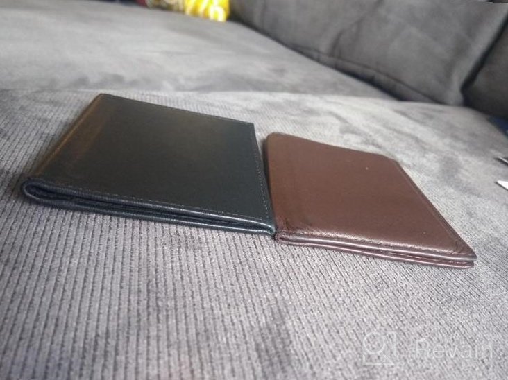 img 1 attached to 👛 Burgundy Leather Bifold Wallet for Men: License, Card Cases & Money Organizer Accessories review by Doug Powell