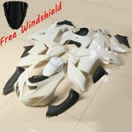 xfmt unpainted abs injection fairing bodywork kit compatible with ninja zx10r zx-10r 2006-2007 2006 logo