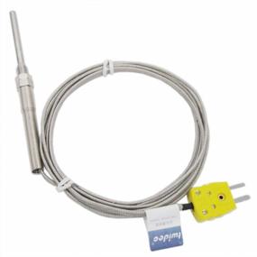 img 4 attached to Twidec/2M With Plug Stainless Steel K-Type Sensor Probes Metal HeadProbe For Thermocouple Sensor & Meter Temperature Controller(Temperature Range:0~600°C) MT-205-C 5X50MM