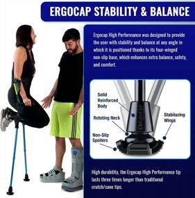 img 3 attached to Upgrade Your Crutch With Ergocap® High Performance Rubber Tip For Greater Stability And Joint Articulation