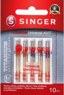 🧵 singer 04808 titanium universal regular point machine needles for woven fabric, assorted sizes, pack of 10 logo