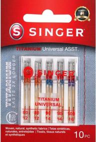img 4 attached to 🧵 SINGER 04808 Titanium Universal Regular Point Machine Needles for Woven Fabric, Assorted Sizes, Pack of 10