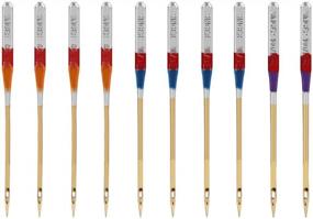 img 2 attached to 🧵 SINGER 04808 Titanium Universal Regular Point Machine Needles for Woven Fabric, Assorted Sizes, Pack of 10