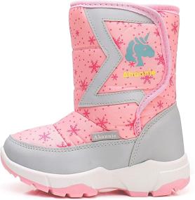 img 4 attached to Ahannie Insulated Winter Toddler Boys' Shoes - Perfect for Outdoor Activities