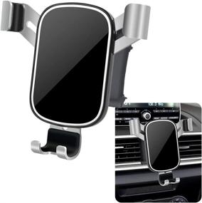 img 4 attached to LUNQIN Car Phone Holder for Mazda 3 (2014-2018) – Large Phone with Case Friendly – Auto Accessories Navigation Bracket – Interior Decoration – Mobile Cell Mirror Phone Mount