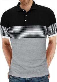 img 4 attached to YTD Stylish Men'S Polo Shirts With Slim Fit And Trendy Contrast Color Stitching And Stripe Design