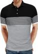 ytd stylish men's polo shirts with slim fit and trendy contrast color stitching and stripe design logo