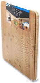 img 3 attached to Camco RV And Marine Sink Cover- Adds Additional Counter And Cooking Space In Your Camper Or RV Kitchen - Bamboo Wood (43431)