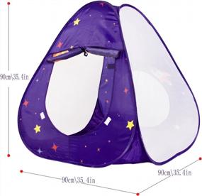 img 1 attached to Homfu Purple-Ball Bit 3-в-1 Pop Up Tunnel Tent для детей, играющих в помещении и на улице - идеально подходит для мальчиков и девочек