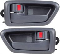 🚪 pair of gray front/rear left right interior door handle for driver passenger side, compatible with camry 1997-2001 91002 91006 91003 91007 логотип