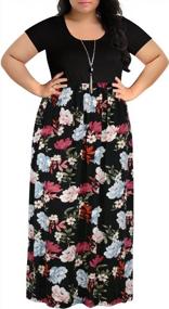 img 3 attached to Stylish Plus Size Maxi Dress With Vibrant Chevron Print For The Perfect Summer Look!