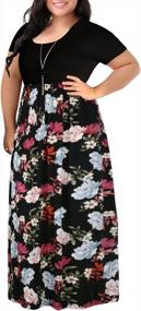 img 4 attached to Stylish Plus Size Maxi Dress With Vibrant Chevron Print For The Perfect Summer Look!