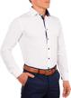 men's wrinkle-resistant performance stretch slim fit dress shirts - long sleeve button up logo