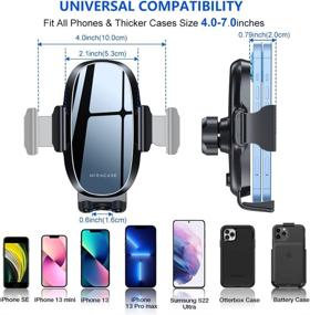 img 1 attached to 📱 Upgraded-2nd Generation Miracase Universal Car Phone Holder for Air Vent – Compatible with iPhone 13 Series, iPhone 12 Series, 11 Pro Max, SE, XR, and All Phones – Black