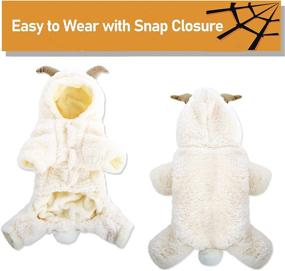 img 2 attached to AOFITEE Cute Cartoon Sheep Rabbit Shape Pet Costume for Halloween and Christmas, Winter 🐰 Warm Fleece Hooded Coat for Small Dogs, Puppy Jacket for Cold Weather, Soft Comfy Jumpsuit Pajamas